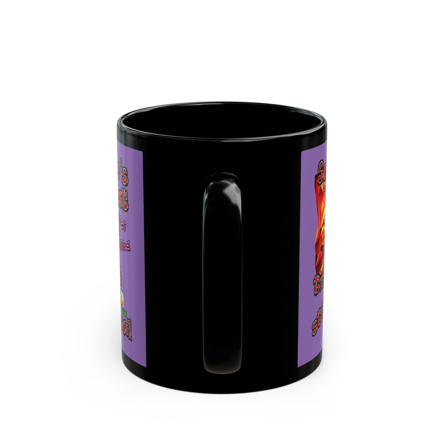 schrodinger's cat - Black Mug (light purple)