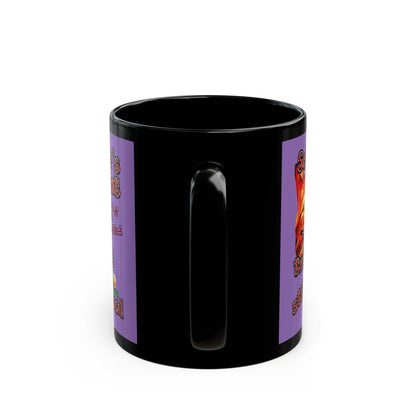 schrodinger's cat - Black Mug (light purple)