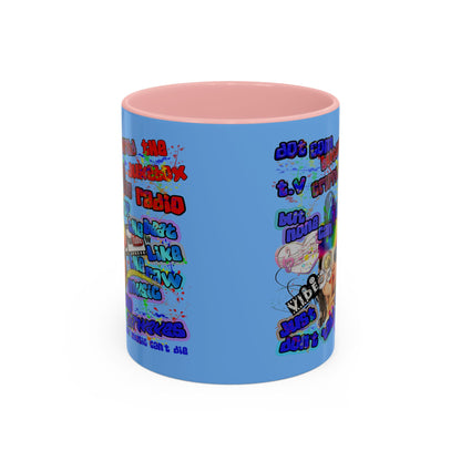 drop the beat - Accent Mug (light blue)