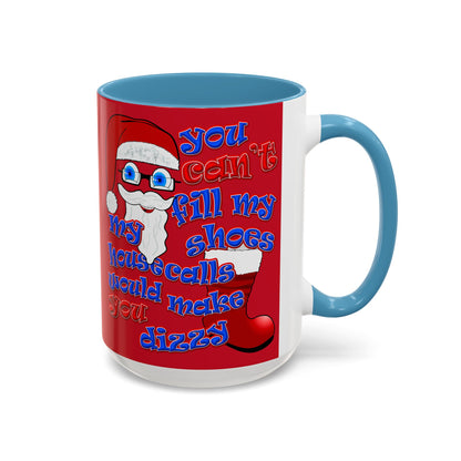 santa's shoes - Accent Mug (dark red)