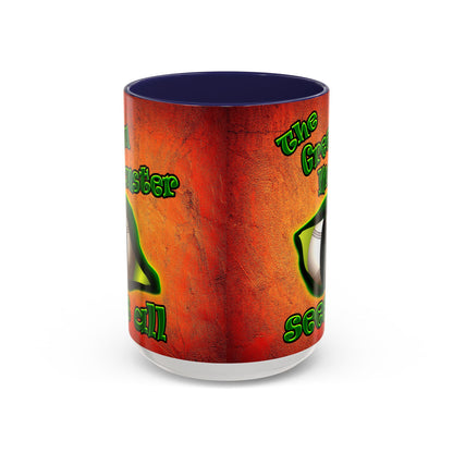 green monster - Accent Mug (burnt orange)