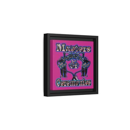 em cee squared - framed canvas art (pink)