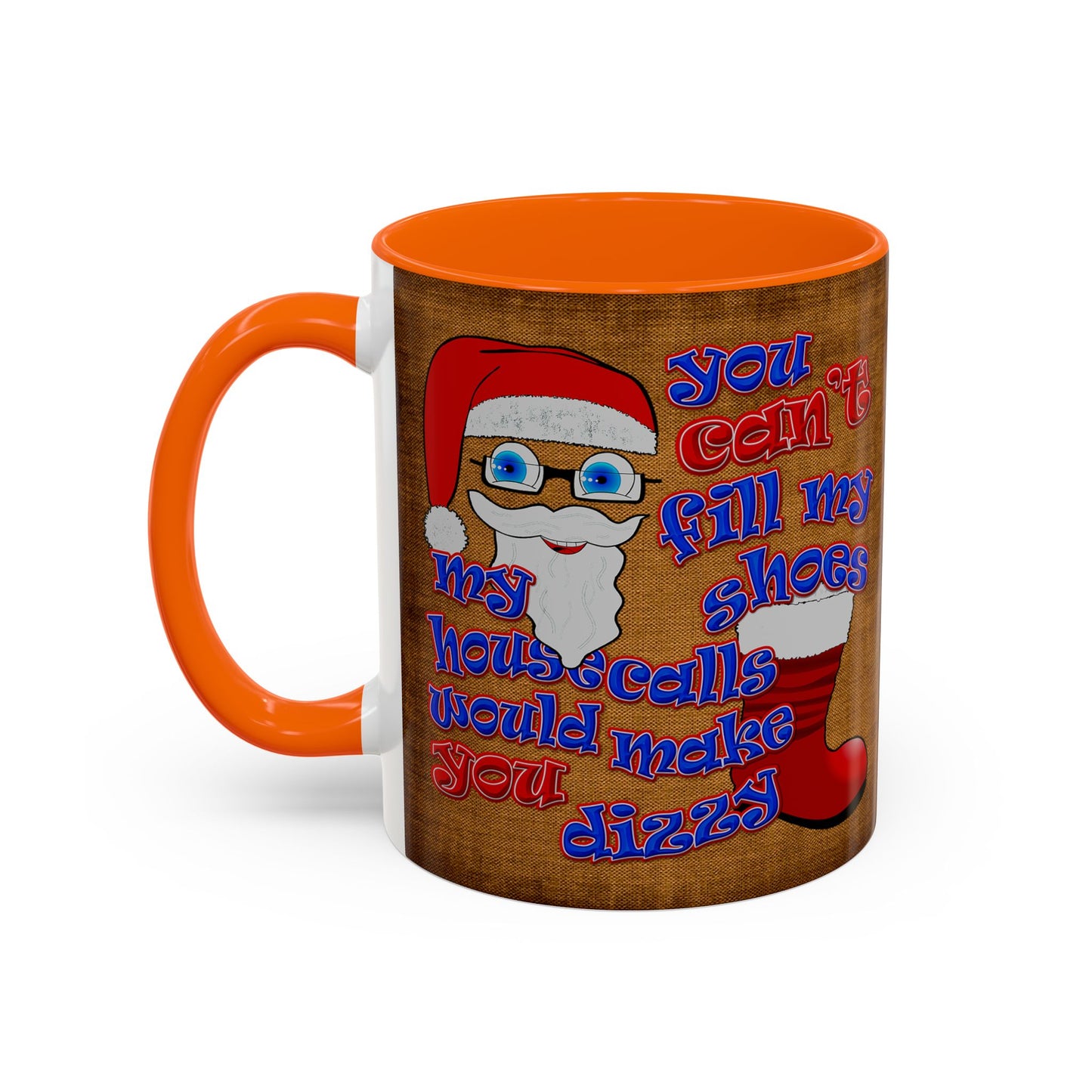 santa's shoes - Accent Mug (brown papyrus)