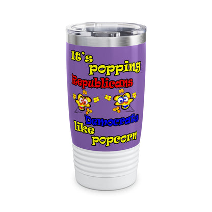 popping like popcorn - Ringneck Tumbler, 20oz (light purple)