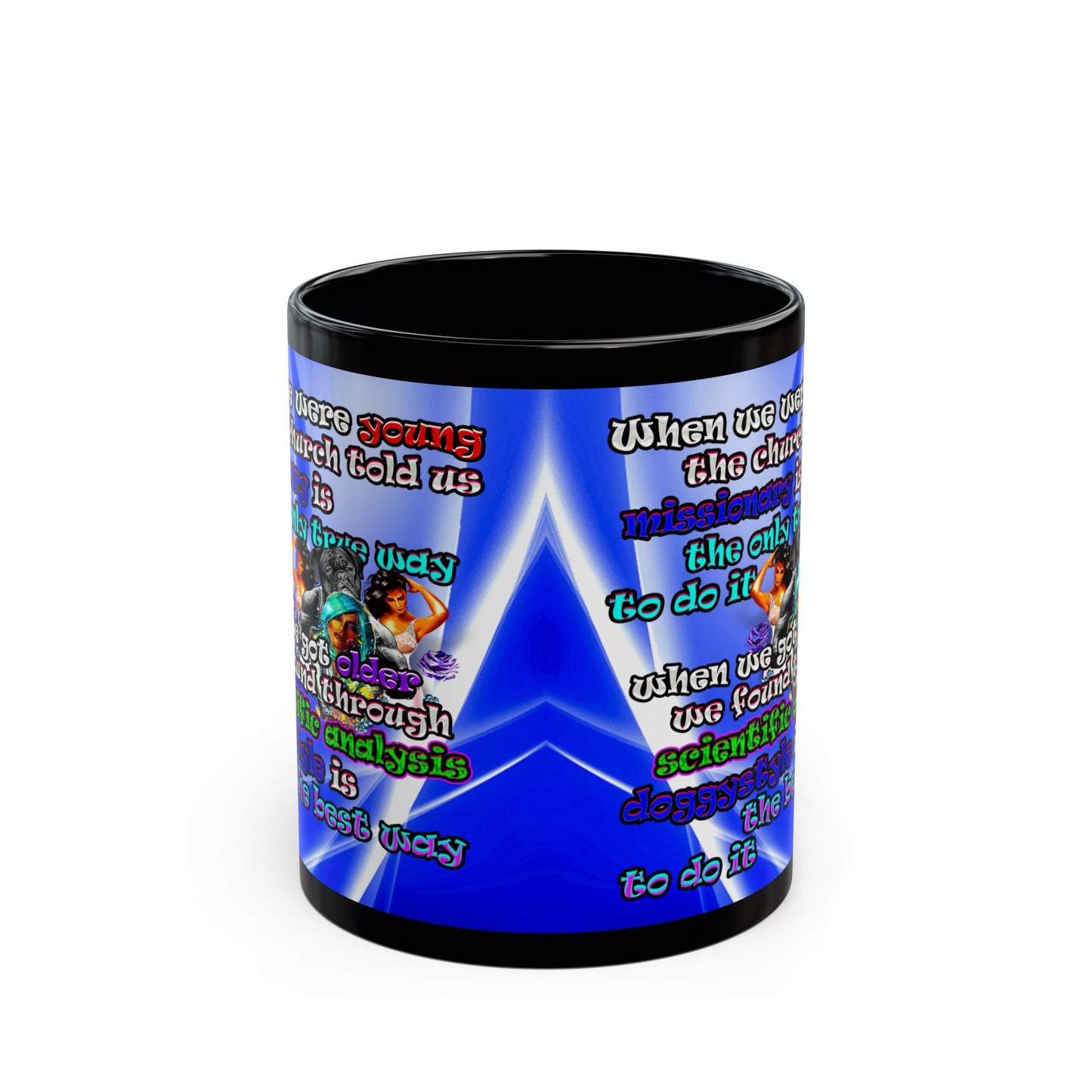 doggystyle - Black Mug (blue-white wave)
