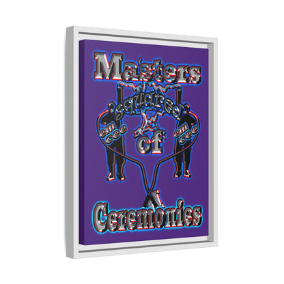 em cee squared - framed canvas art (purple)