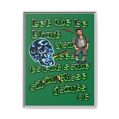 og - framed canvas art (dark green)