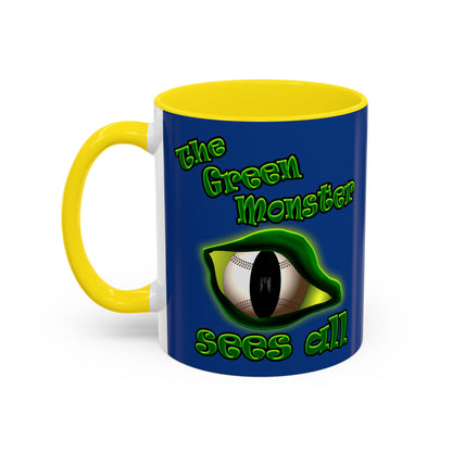 green monster - Accent Mug (dark blue)