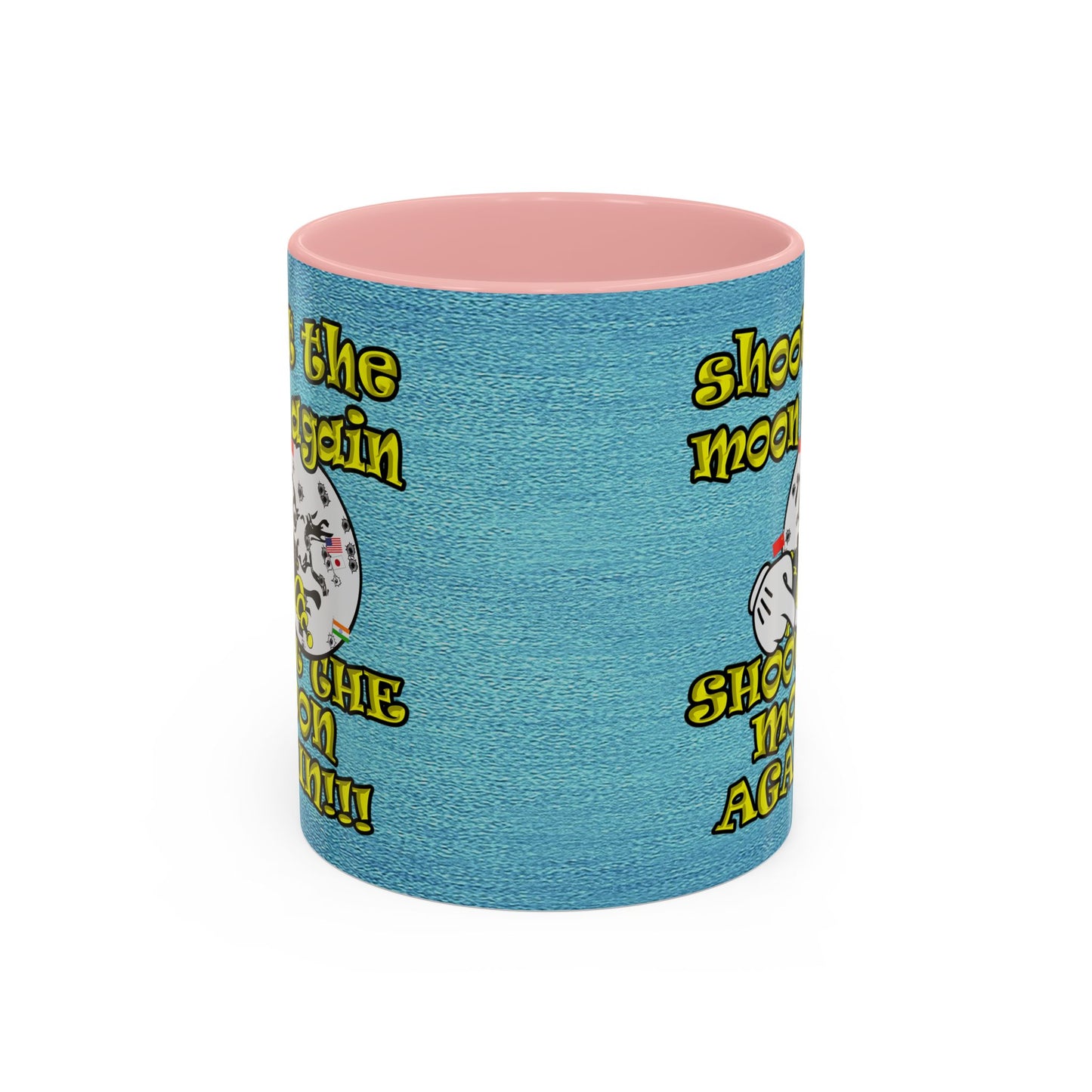 shoot the moon again - Accent Mug (faded blue)