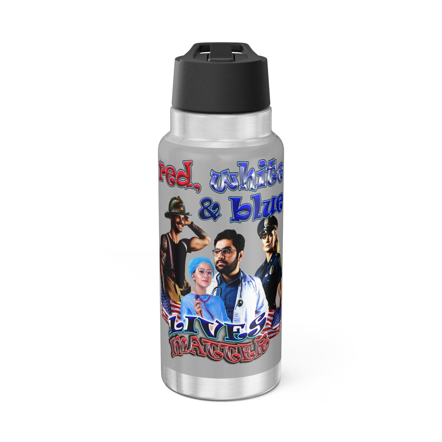rw&b lives matter - Gator Tumbler, 32oz (light grey)