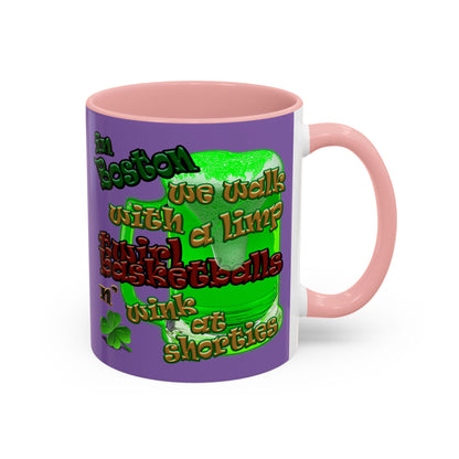 celtics logo - Accent Mug (light purple)