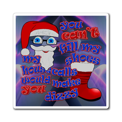 santa's shoes - Magnets - (grey-pink wave)