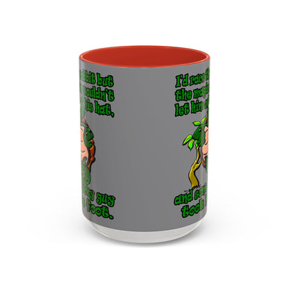 turtle race - Accent Mug (grey)