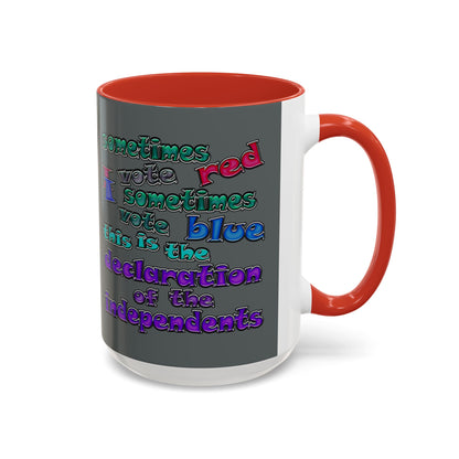 declaration of the independents - Accent Mug (dark grey)