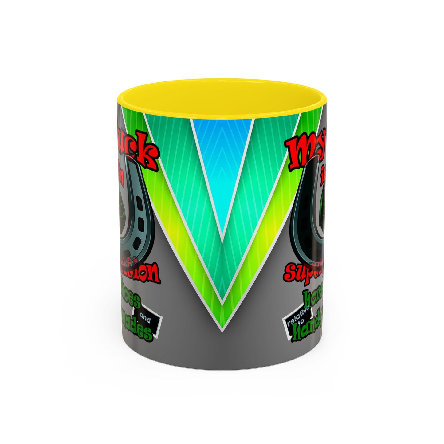 my luck - Accent Mug (rainbow split)