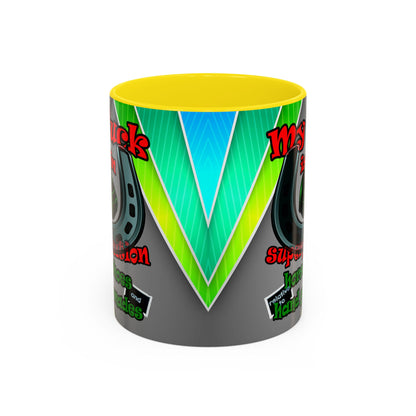 my luck - Accent Mug (rainbow split)