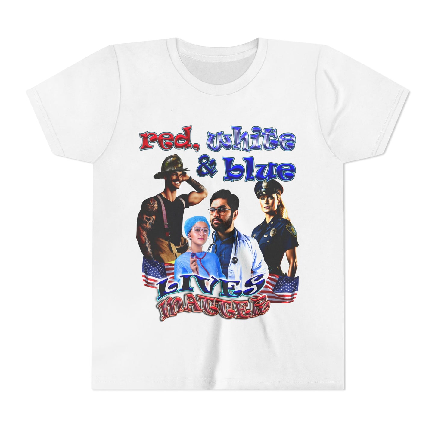 rw&b lives matter - Youth Short Sleeve Tee