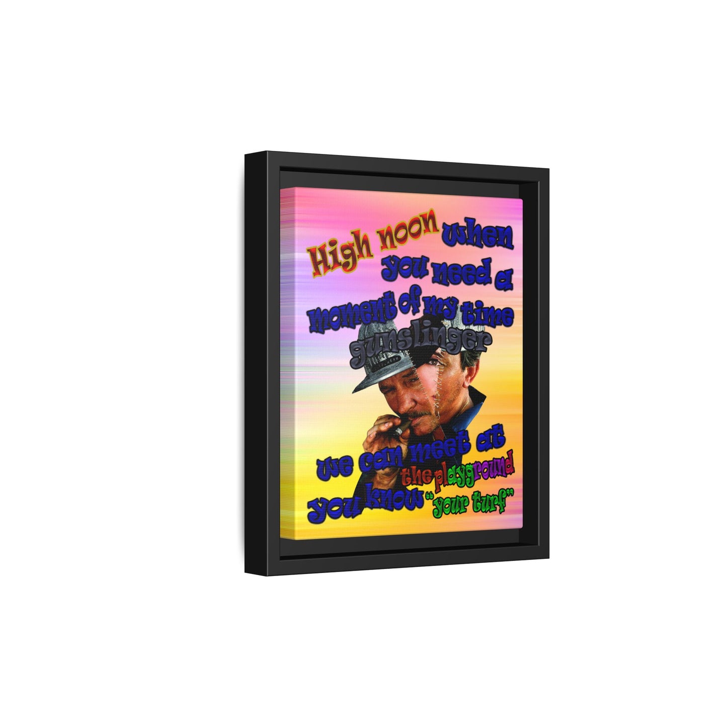 high noon - framed canvas art (color blur)