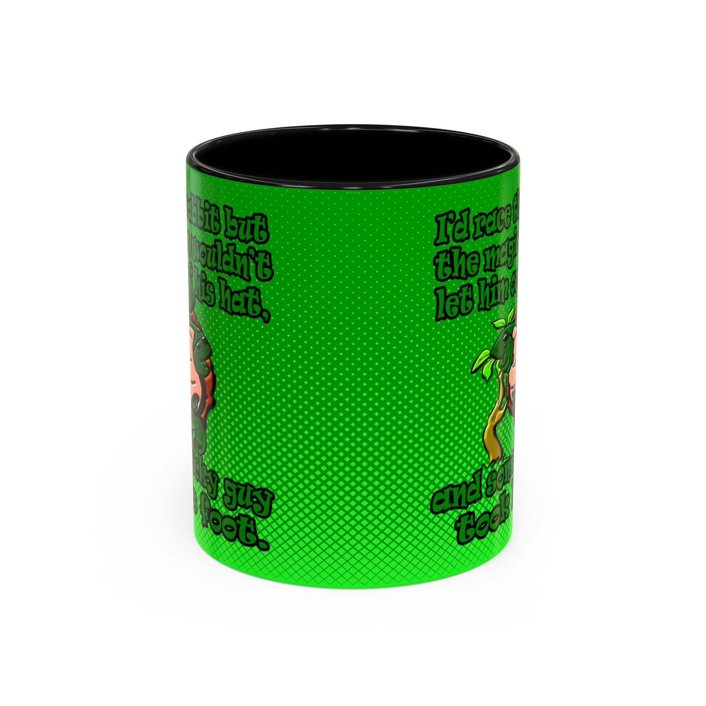 turtle race - Accent Mug (logo green)