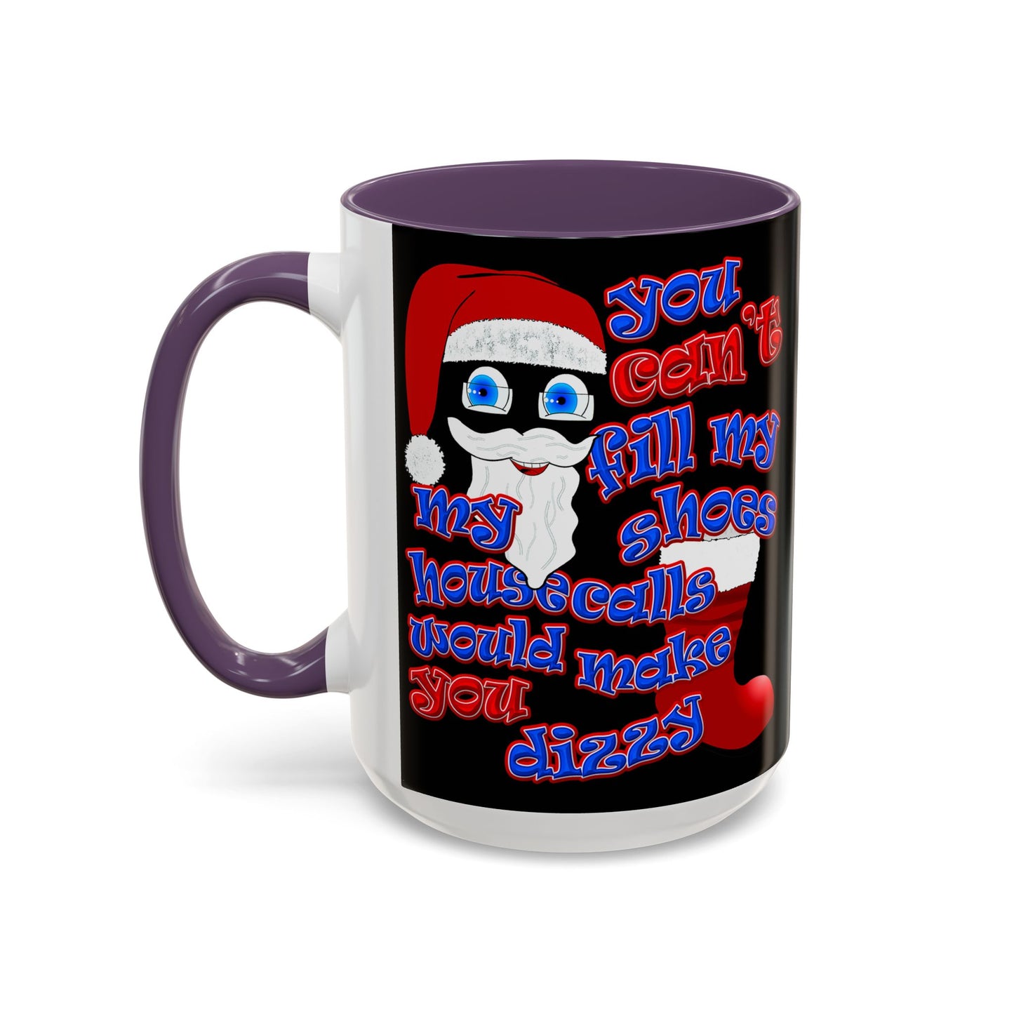 santa's shoes - Accent Mug (black)