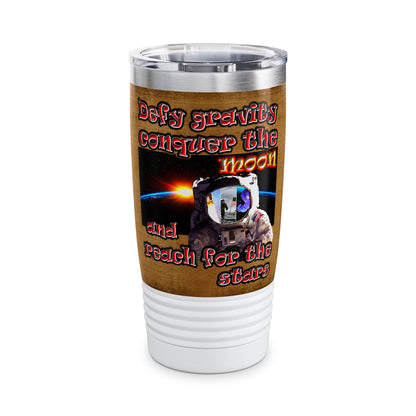 defy conquer reach - Ringneck Tumbler, 20oz (brown papyrus)