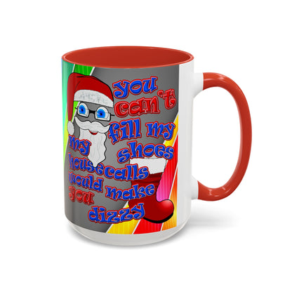 santa's shoes - Accent Mug (rainbow split)