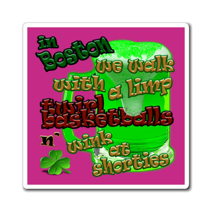 celtics logo - Magnets - (pink)