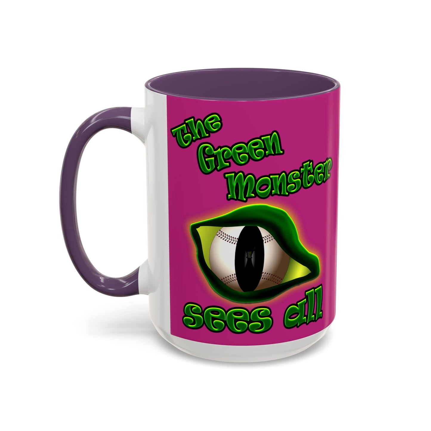 green monster - Accent Mug (pink)