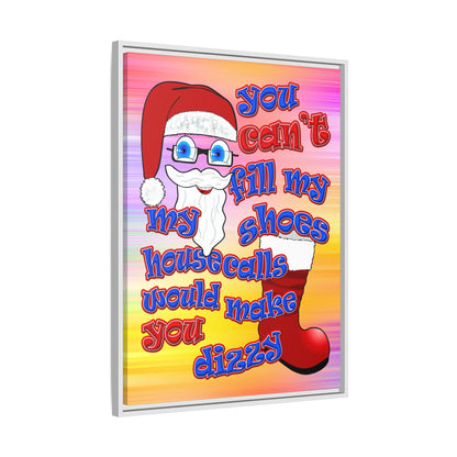 santa's shoes - framed canvas art (color blur)
