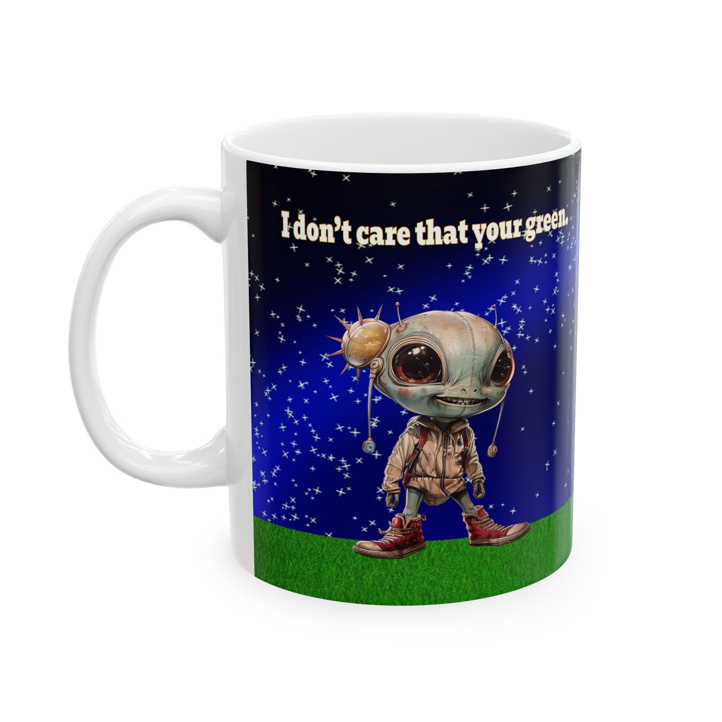 I don't care that your grey - White Mug ('snoops' background)