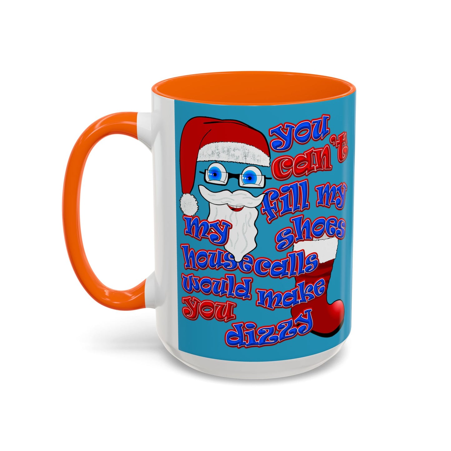 santa's shoes - Accent Mug (turquoise)