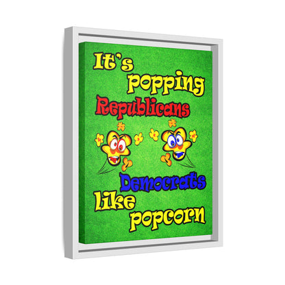 popping like popcorn - framed canvas art (green turf)