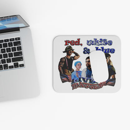 rw&b lives matter - Mouse Pad (Rectangle) (white)