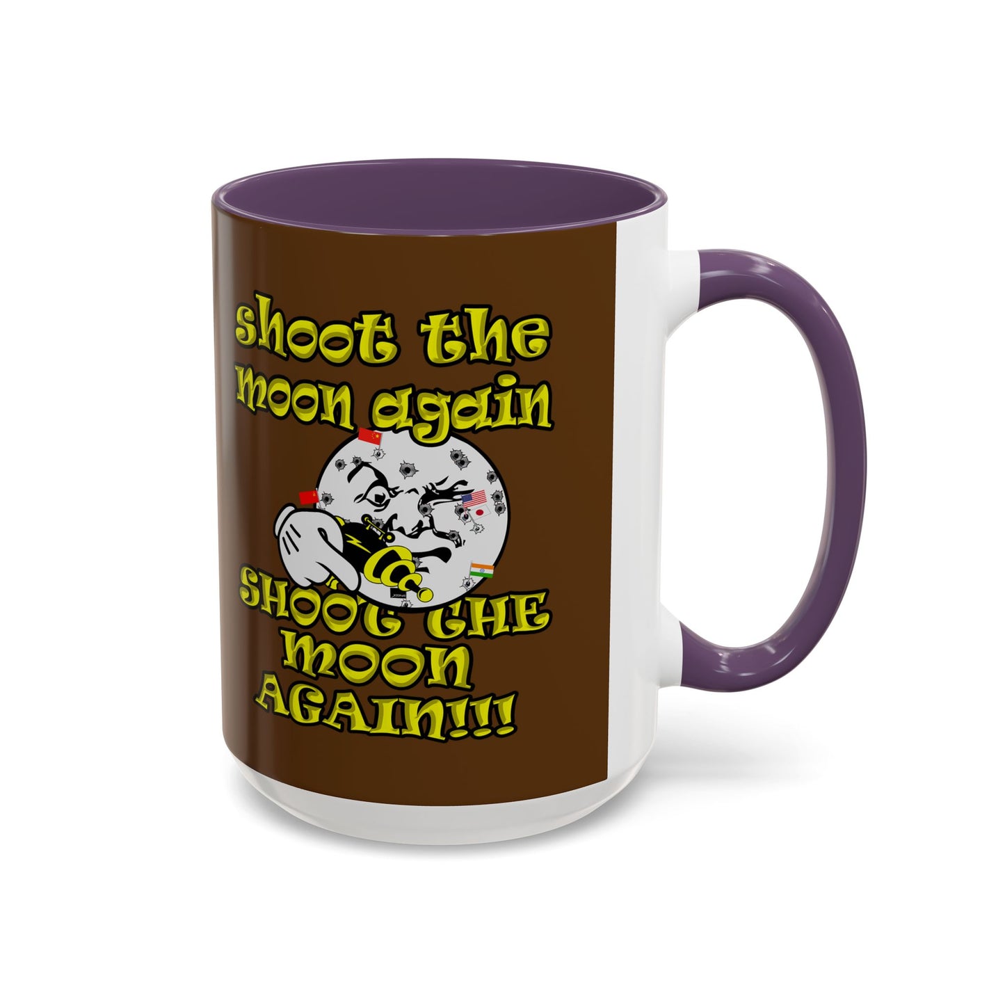 shoot the moon again - Accent Mug (brown)
