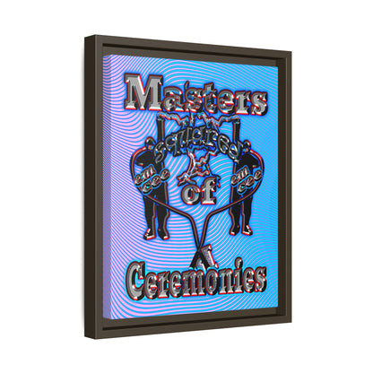 em cee squared - framed canvas art (light blue-purple wave)