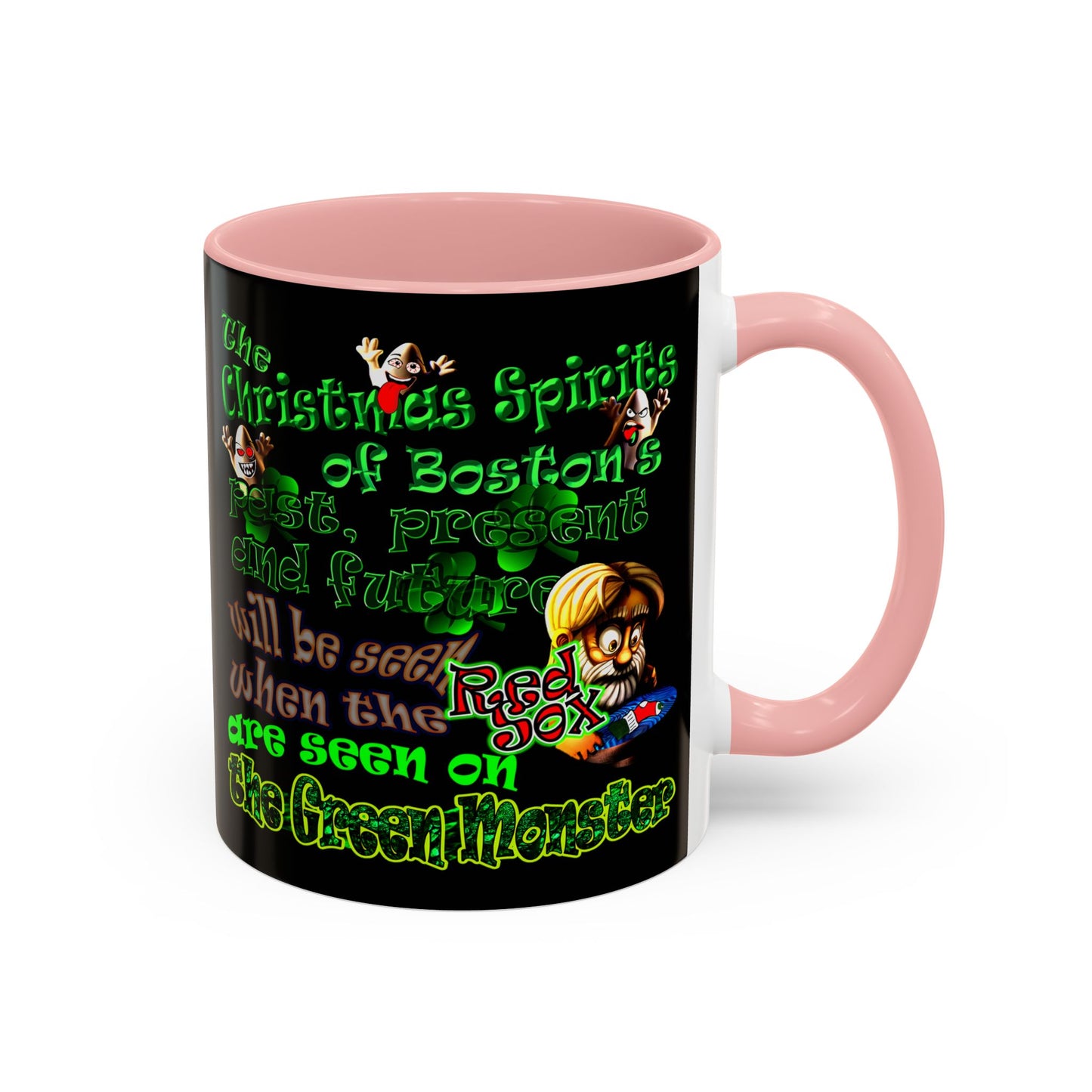 christmas spirits of boston - Accent Mug (black)