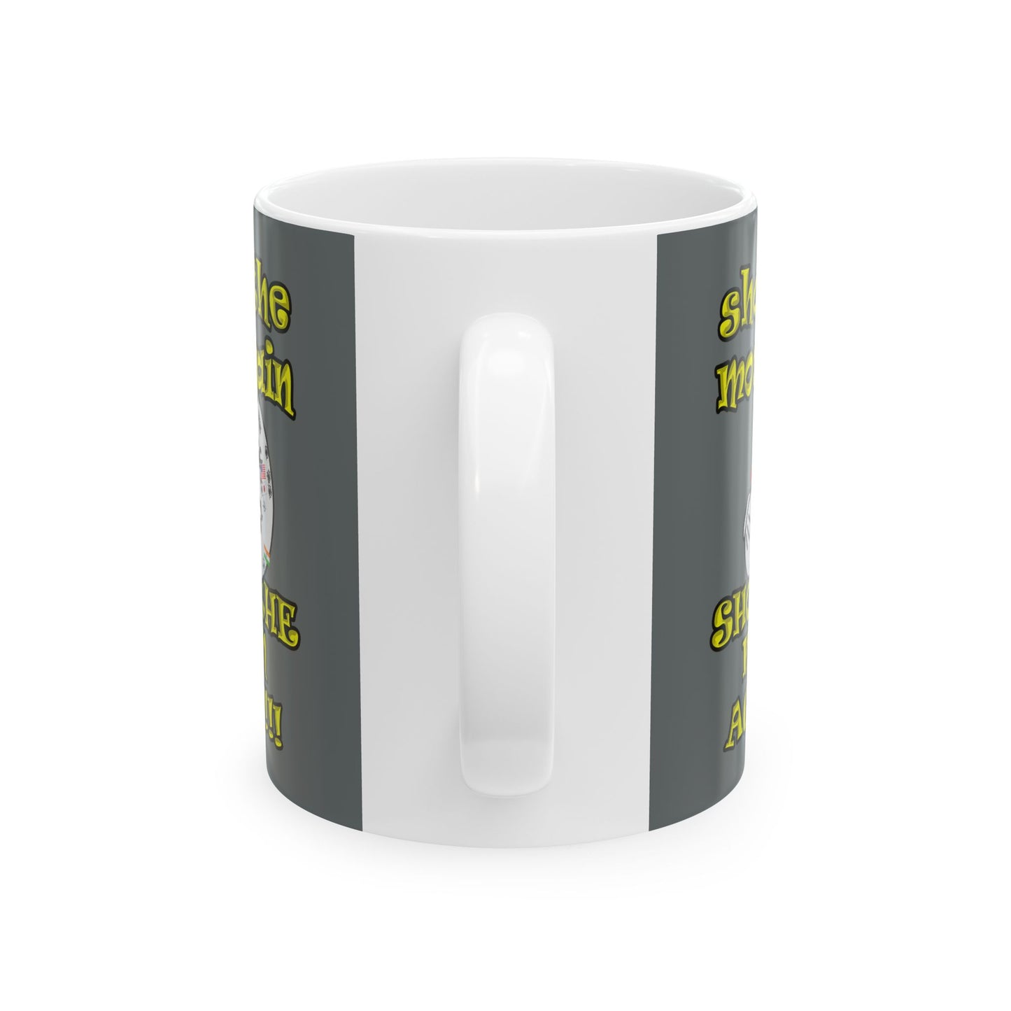 shoot the moon again - White Mug (dark grey)