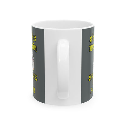 shoot the moon again - White Mug (dark grey)