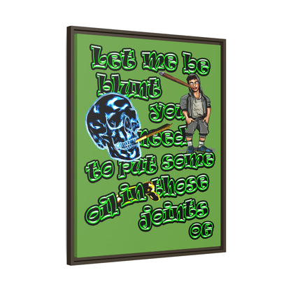 og - framed canvas art (green)