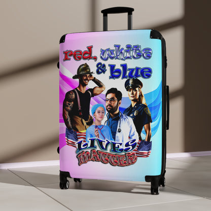 rw&b lives matter - Suitcase (light blue-pink wave)