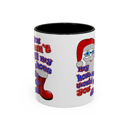 santa's shoes - Accent Mug (white)