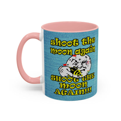 shoot the moon again - Accent Mug (faded blue)