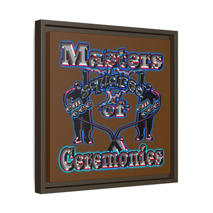 em cee squared - framed canvas art (brown)