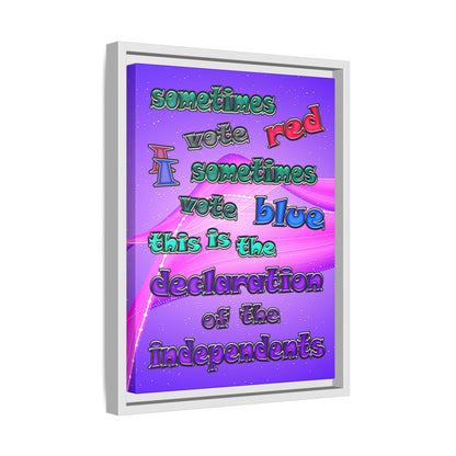 declaration of the independents - framed canvas art (purple-pink wave)