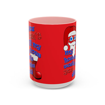 santa's shoes - Accent Mug (red)