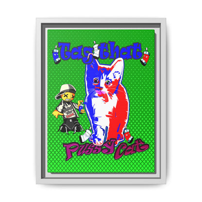 tag that - framed canvas art (logo green)