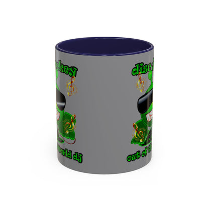 disc jockey - Accent Mug (grey)