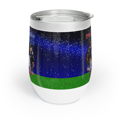 rw&b lives matter - Chill Wine Tumbler ('snoops' background)