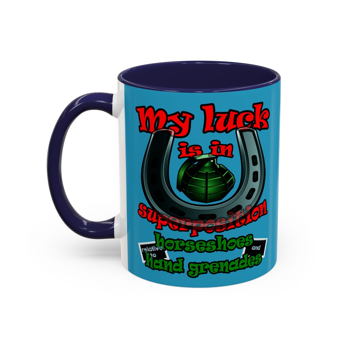 my luck - Accent Mug (turquoise)