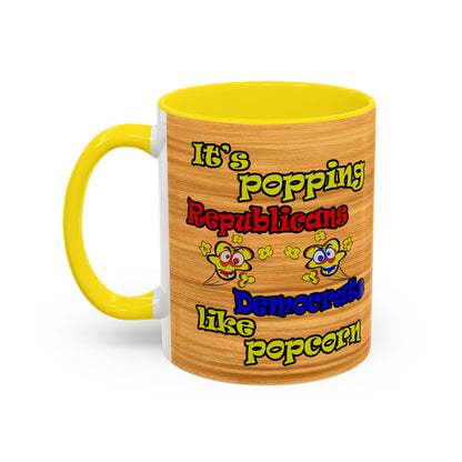 popping like popcorn - Accent Mug (butterscotch wood finish)